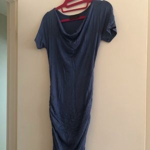 Blue maternity dress